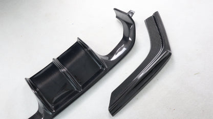F8X Carbon Fiber Rear Diffuser - 3 Piece "V Style"