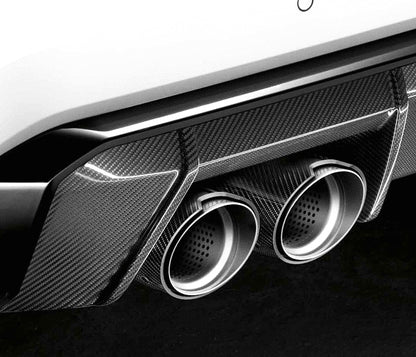 G8X Carbon Fiber Exhaust Tips - Stainless/Carbon - SET OF FOUR