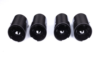 G8X Carbon Fiber Exhaust Tips - Gloss Black / Carbon  - SET OF FOUR