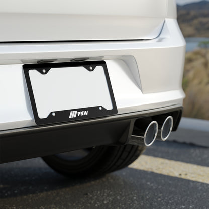 ///PNW License Plate Frame - Black / White