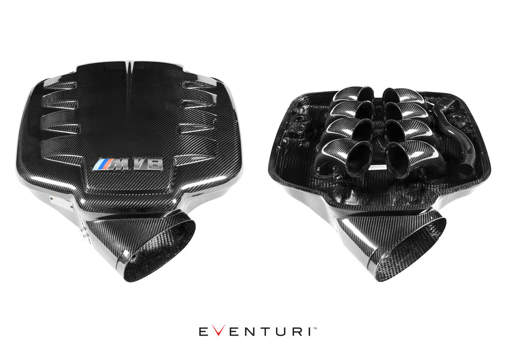 Eventuri Black Carbon Inlet Plenum - Gloss Carbon No Emblem BMW E9X M3 S65