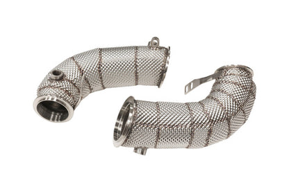 F95 X5M / F96 X6M Catless Downpipes - Heatshielded - S63