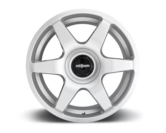 Rotiform SIX Gloss Silver Cast Monoblock Wheel 18x8.5 5x100 | 5x112 45mm
