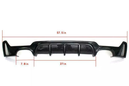 F32 / F36 Carbon Fiber Rear Diffuser / M Performance - QUAD TIPS