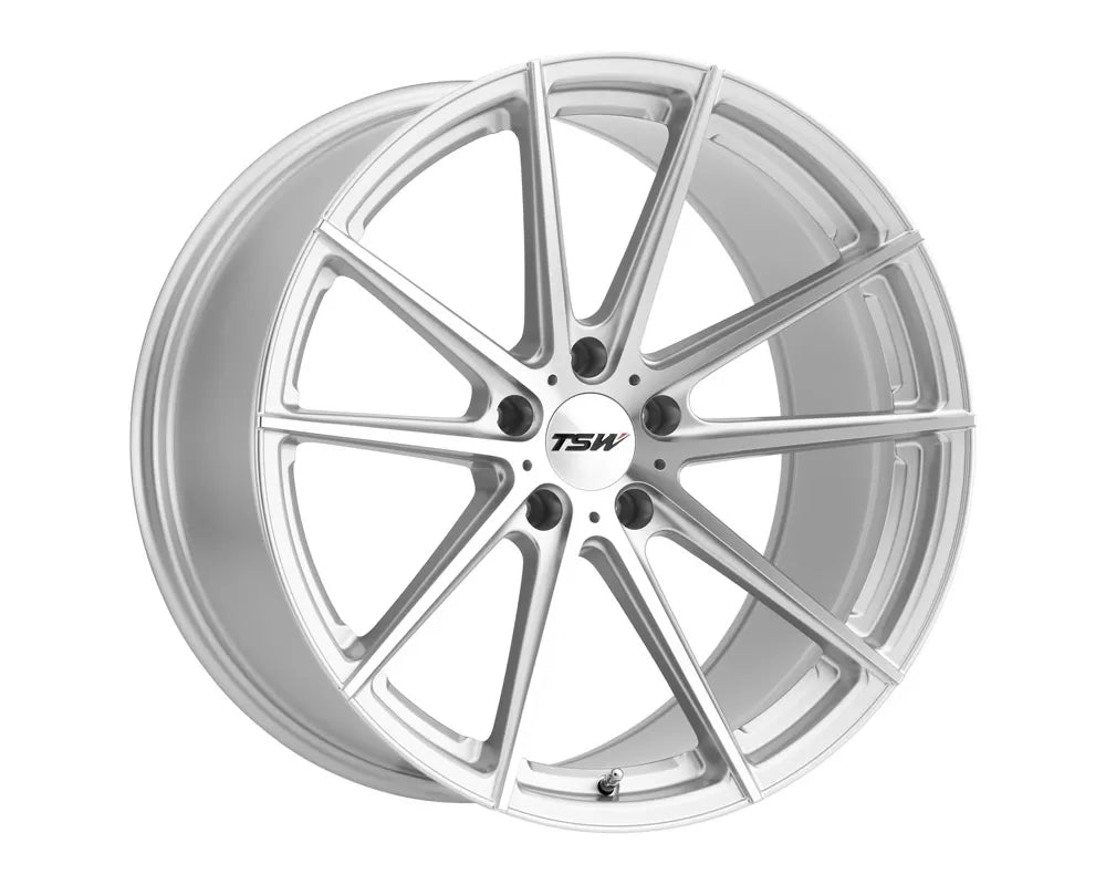 TSW Bathurst Wheel 19x9.5 5x112 39mm Silver w/ Mirror Cut Face