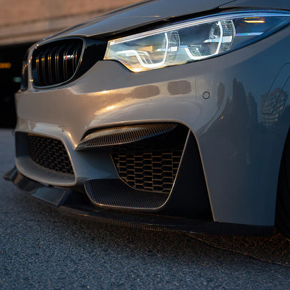 F8X Carbon Fiber Front Bumper Splitters - Lower Fangs